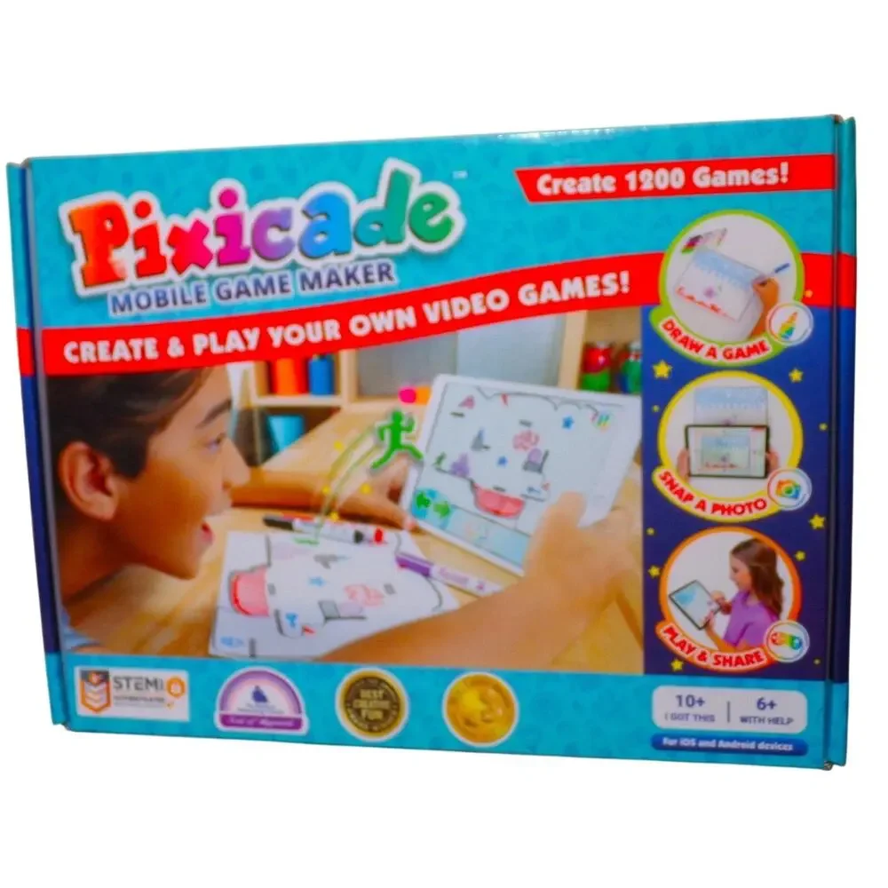 Pixicade Mobile Game Maker Create Play & Share Your Own Video Games STEM Kit
